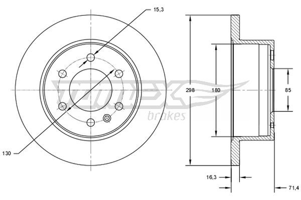 TOMEX Brakes Bremsscheibe